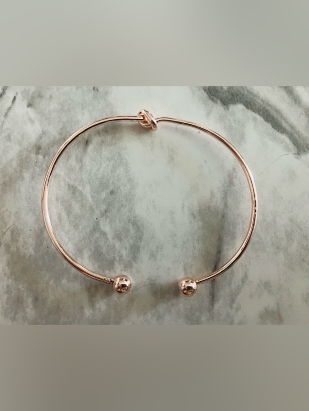 Minimalist Rose Gold stackable Open Bangle Bracelet discounted shipping